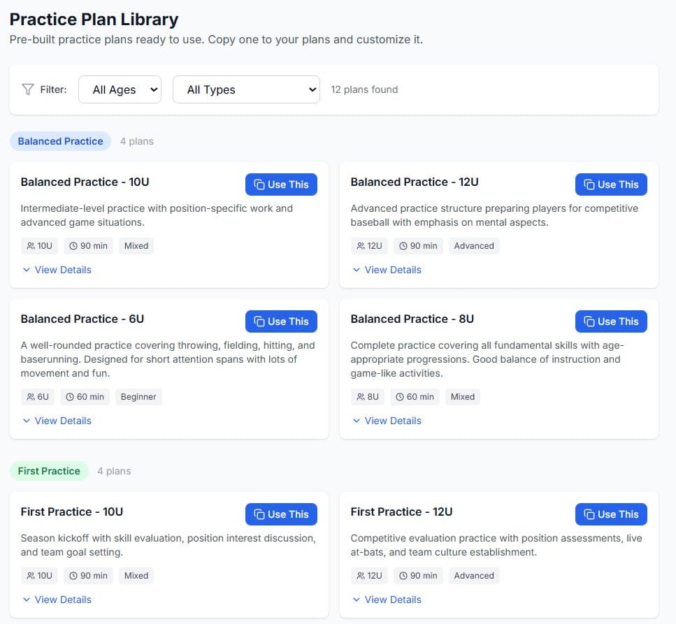 Practice Plan Library